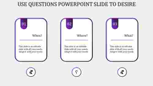 questions powerpoint slide-Purple